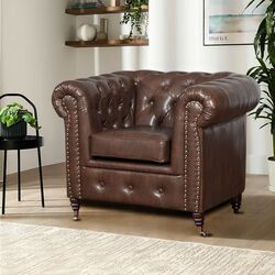 Fotoliu Inspira Furniture Oxford with Casters/Classic MG 20 (Brown)