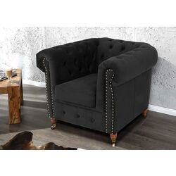 Fotoliu Inspira Furniture Oxford with Casters Riviera 100 (Black)