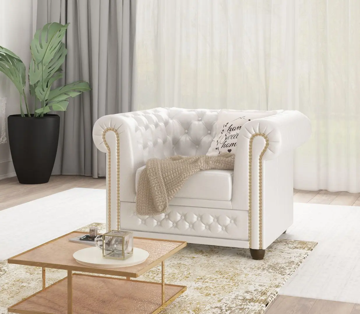 Fotoliu Inspira Furniture York MG 0 (White)