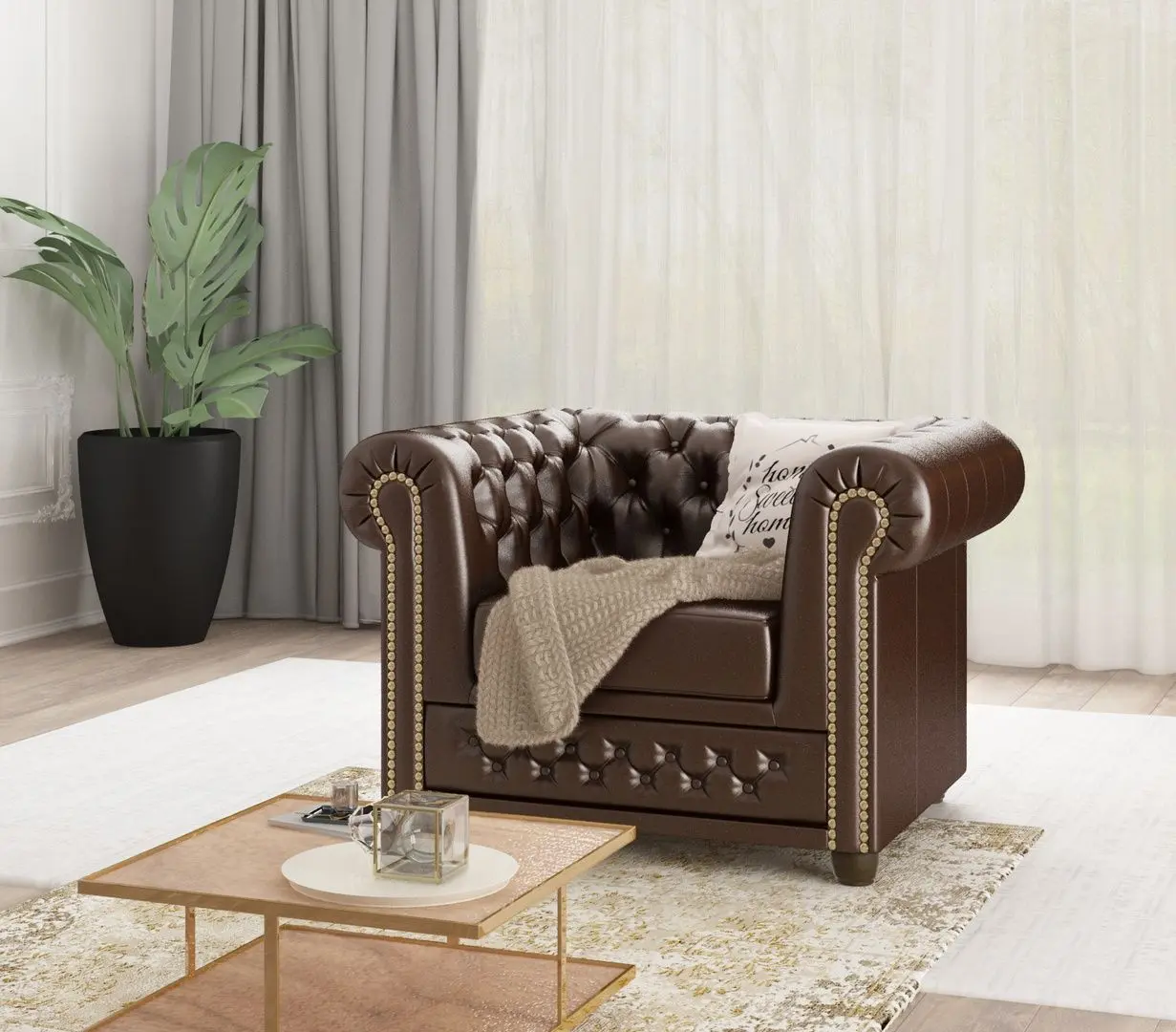 Fotoliu Inspira Furniture York MG 14 (Brown)
