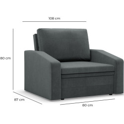 Кресло Magnifico Meble Orbit 80 Kronos 34 (Dark Grey) Thumb