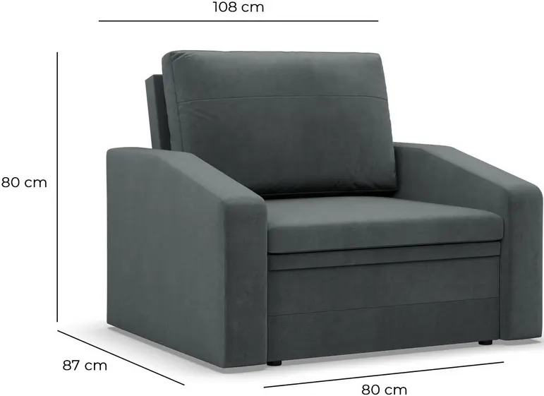 Кресло Magnifico Meble Orbit 80 Malmo New 95 (Dark Grey)