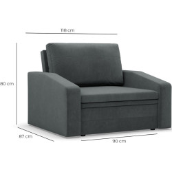 Fotoliu Magnifico Meble Orbit 90 Malmo New 95 (Dark Grey) Thumb