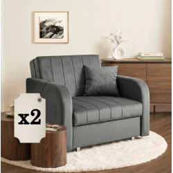 Set fotolii 2buc Mebel Elite Vero (Grey)