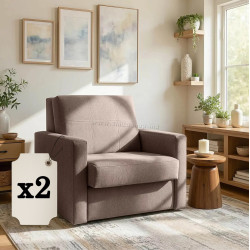 Set fotolii 2buc Mebel Elite Milan 1 (Beige)