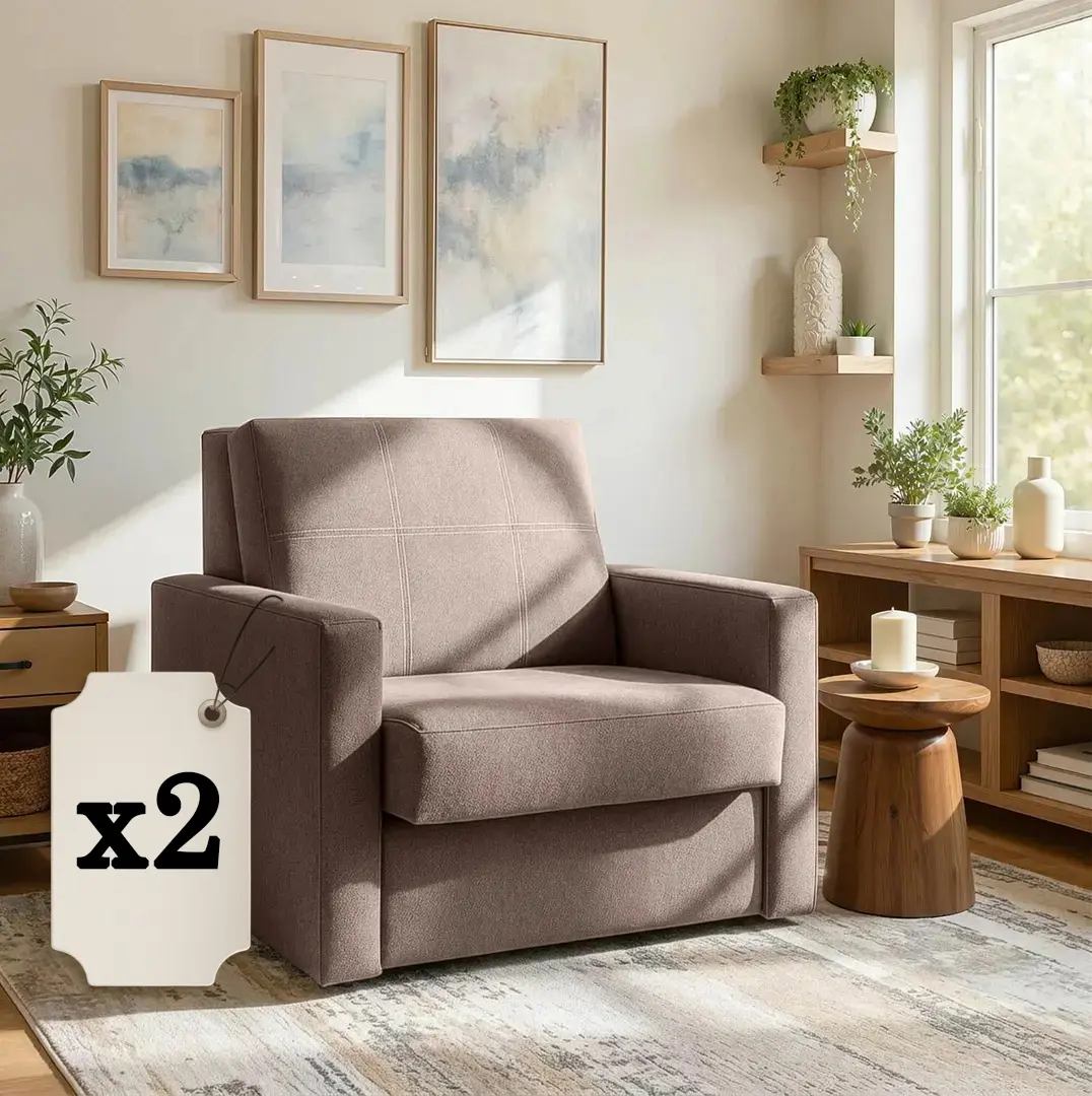 Set fotolii 2buc Mebel Elite Milan 1 (Beige)