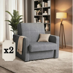 Set fotolii 2buc Mebel Elite Milan 1 (Grey)