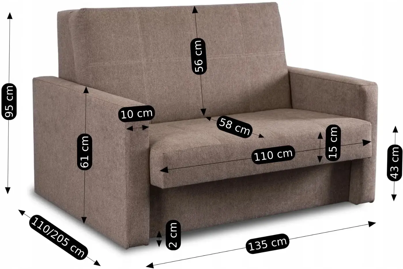 Set fotolii 2buc Mebel Elite Milan 2 (Beige) - 9