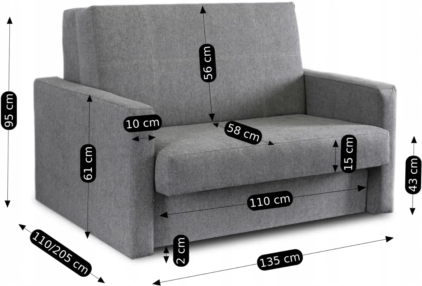 Комплект кресел 2шт Mebel Elite Milan 2 (Light Grey) - 10