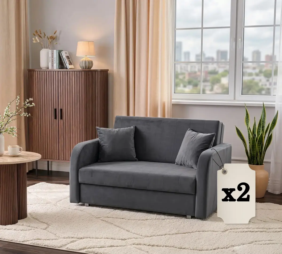 Set fotolii 2buc Mebel Elite Vero 2 (Grey)