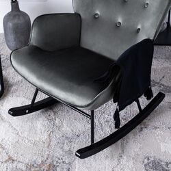 Fotoliu balansoar Mebel Elite Elis (Grey/Black) Thumb