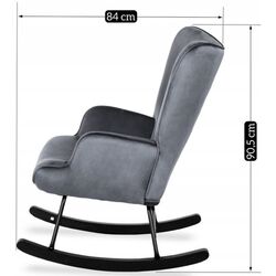 Fotoliu balansoar Mebel Elite Elis (Grey/Black) Thumb