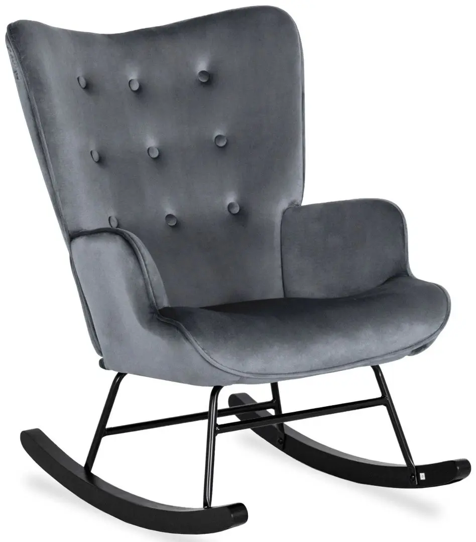 Fotoliu balansoar Mebel Elite Elis (Grey/Black)