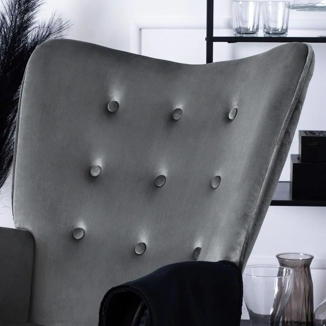 Fotoliu balansoar Mebel Elite Elis (Grey/Black)