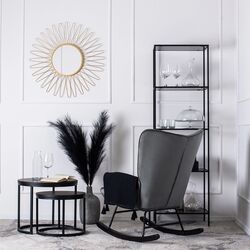 Fotoliu balansoar Mebel Elite Elis (Grey/Black) Thumb