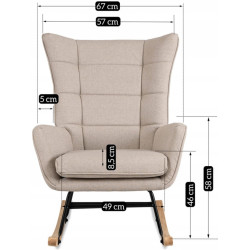 Fotoliu balansoar Mebel Elite Jackson (Beige) Thumb