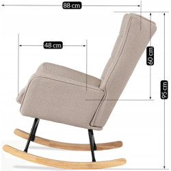 Fotoliu balansoar Mebel Elite Jackson (Beige) Thumb