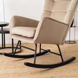 Fotoliu balansoar Mebel Elite Jackson (Beige/Black) Thumb