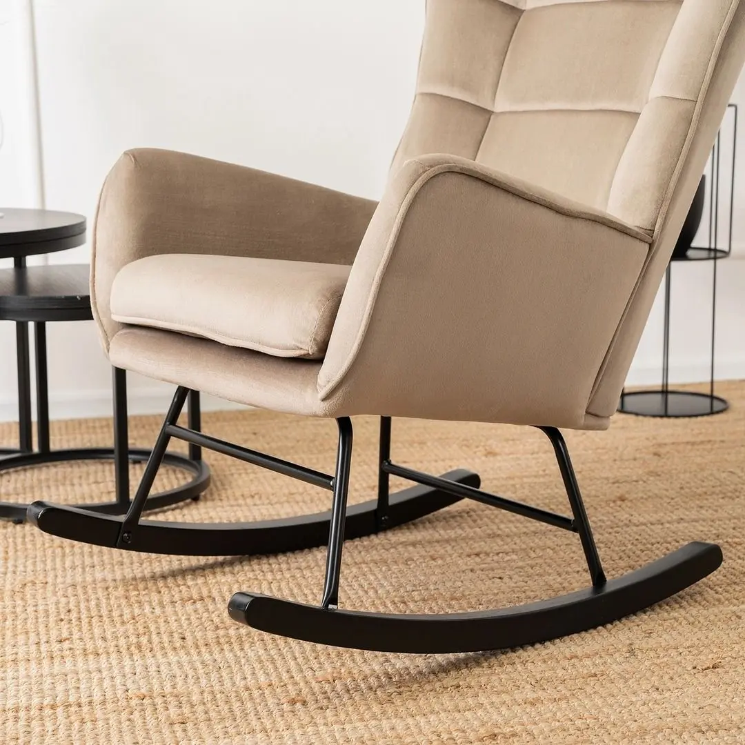 Fotoliu balansoar Mebel Elite Jackson (Beige/Black)