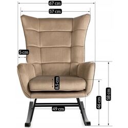 Fotoliu balansoar Mebel Elite Jackson (Beige/Black) Thumb
