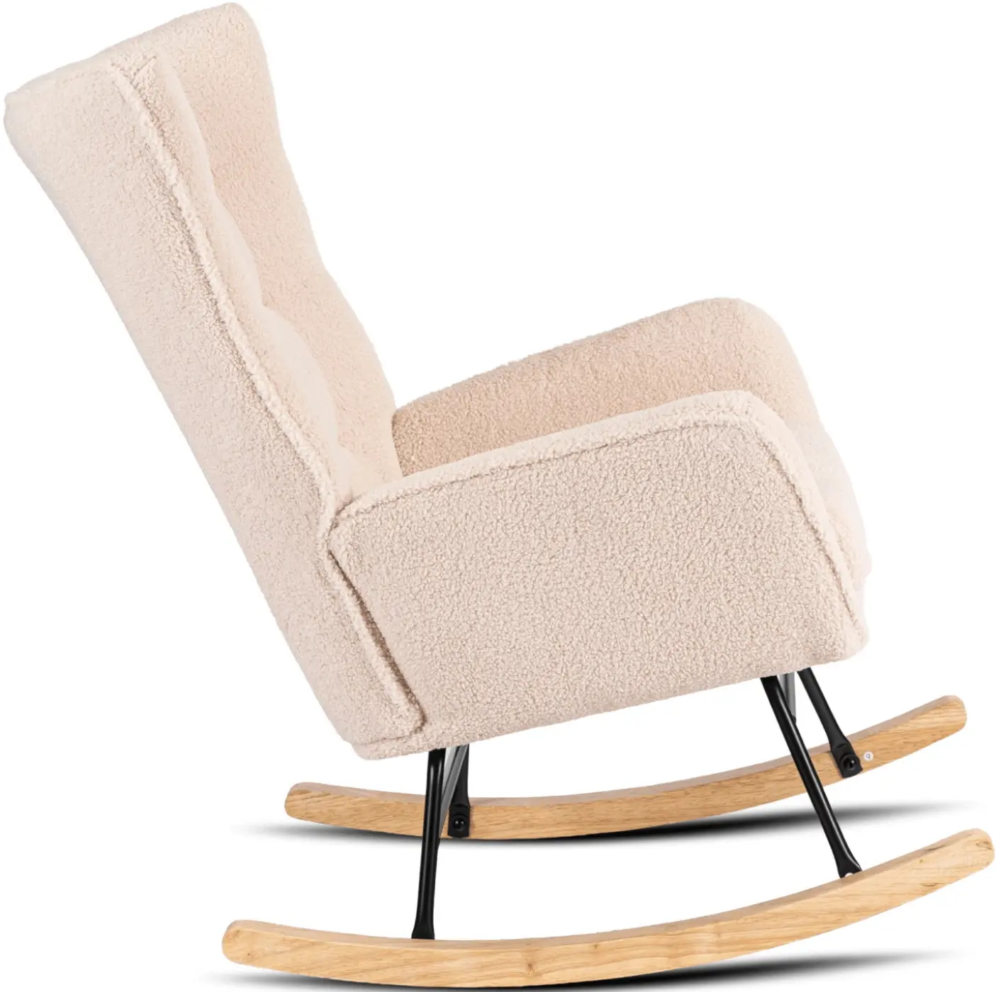 Fotoliu balansoar Mebel Elite Jackson (Beige/Oak) - 3