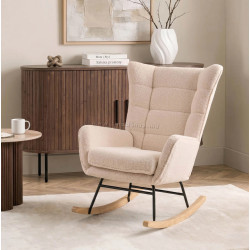 Fotoliu balansoar Mebel Elite Jackson (Beige/Oak)