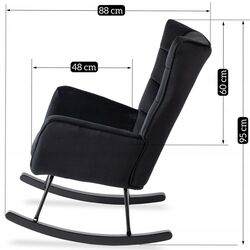 Кресло-качалка Mebel Elite Jackson (Black) Thumb