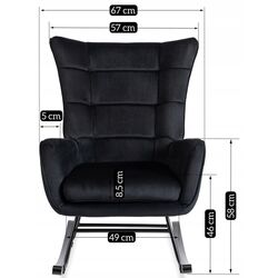 Кресло-качалка Mebel Elite Jackson (Black) Thumb