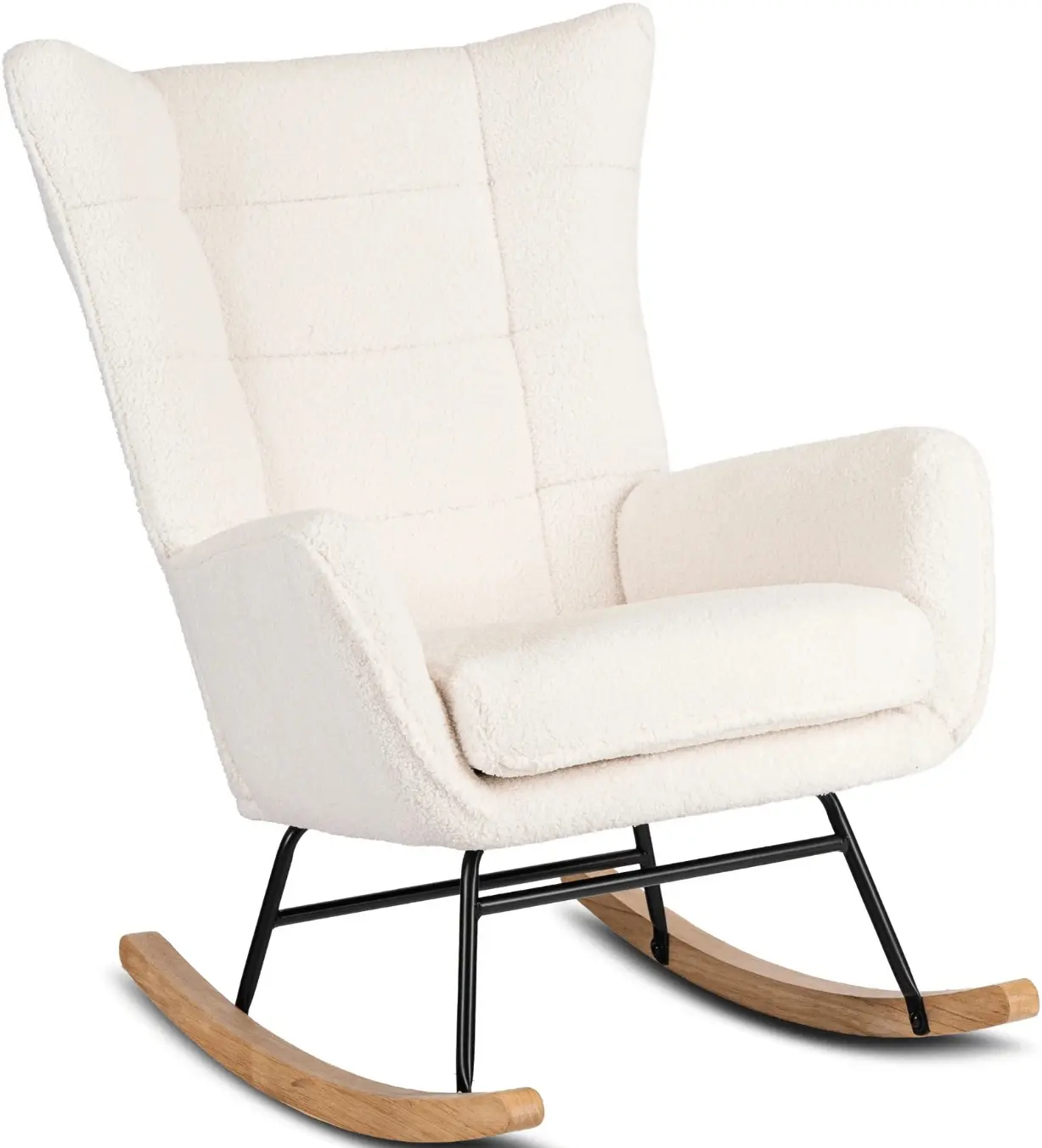 Fotoliu balansoar Mebel Elite Jackson (Cream/Oak) - 3