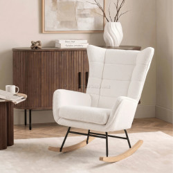 Fotoliu balansoar Mebel Elite Jackson (Cream/Oak)