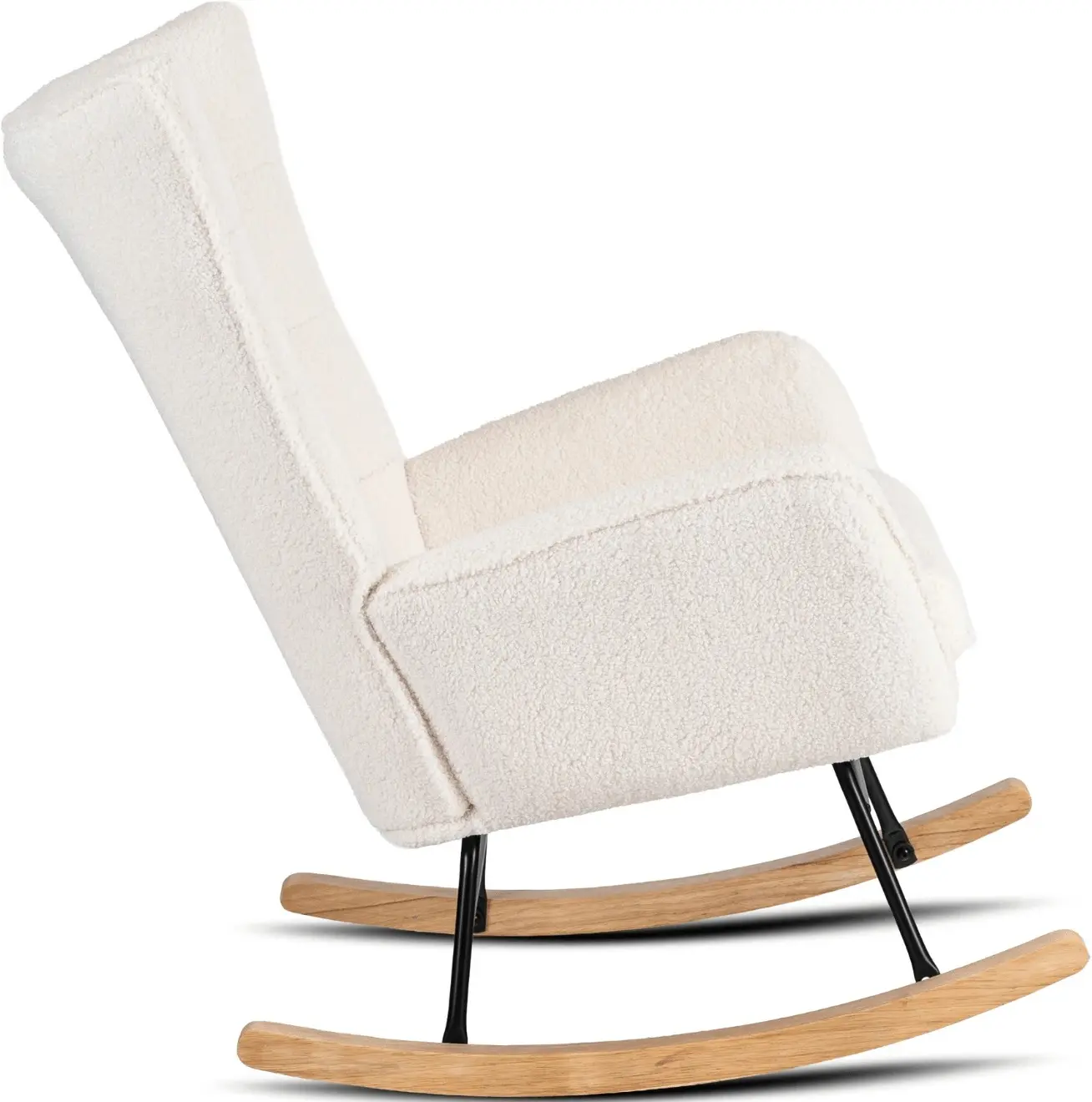Fotoliu balansoar Mebel Elite Jackson (Cream/Oak) - 4