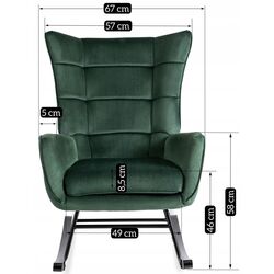 Кресло-качалка Mebel Elite Jackson (Green/Black) Thumb