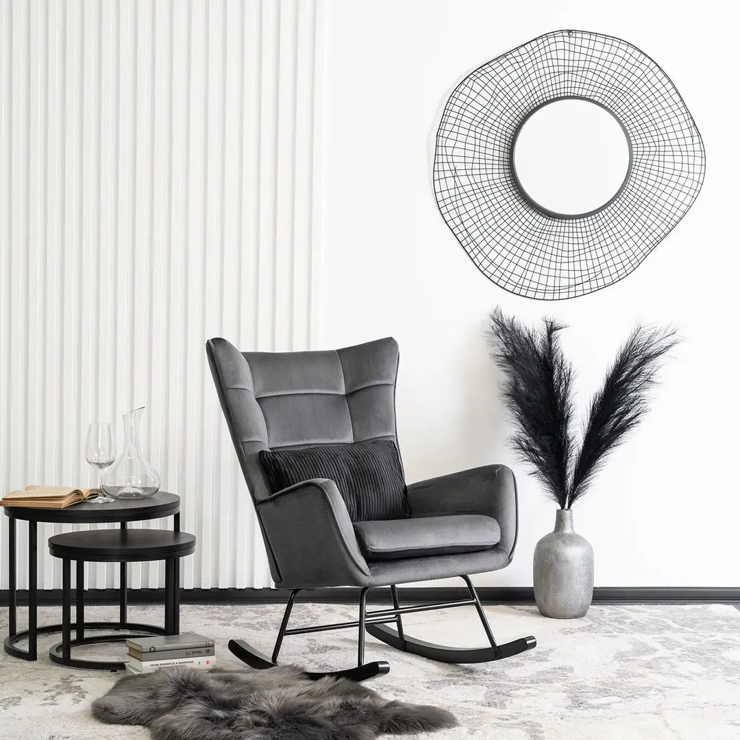 Кресло-качалка Mebel Elite Jackson (Grey/Black)