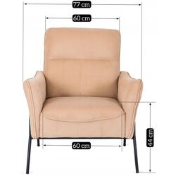 Fotoliu Mebel Elite Alberto (Beige/Black) Thumb