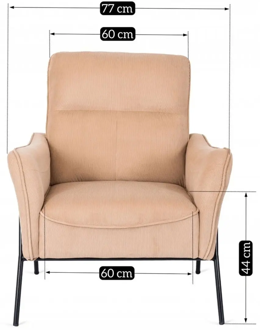 Fotoliu Mebel Elite Alberto (Beige/Black)