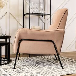 Fotoliu Mebel Elite Alberto (Beige/Black) Thumb