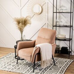 Fotoliu Mebel Elite Alberto (Beige/Black) Thumb