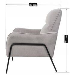 Fotoliu Mebel Elite Alberto (Grey/Black) Thumb