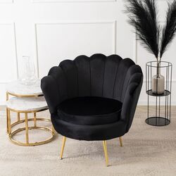 Fotoliu Mebel Elite Angel (Black/Golden) Thumb