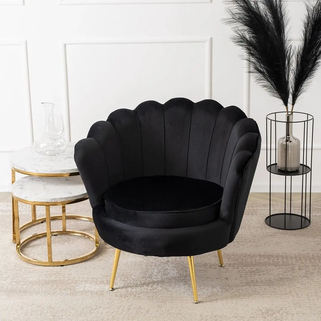 Fotoliu Mebel Elite Angel (Black/Golden)