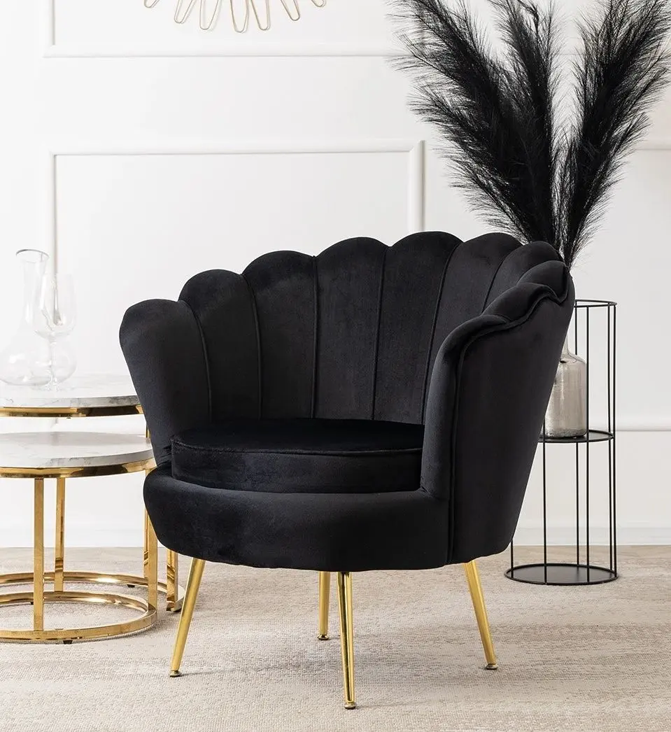 Fotoliu Mebel Elite Angel (Black/Golden)