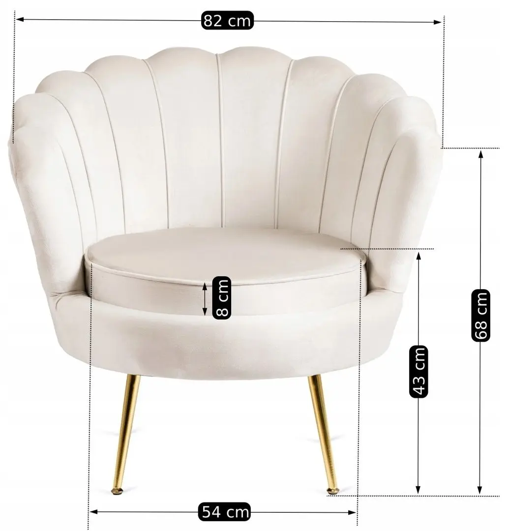 Кресло Mebel Elite Angel (Cream/Golden)