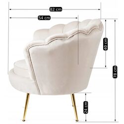 Кресло Mebel Elite Angel (Cream/Golden) Thumb