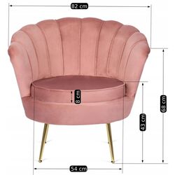 Fotoliu Mebel Elite Angel (Pink/Golden) Thumb