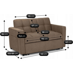 Fotoliu Mebel Elite Aster (Brown) Thumb