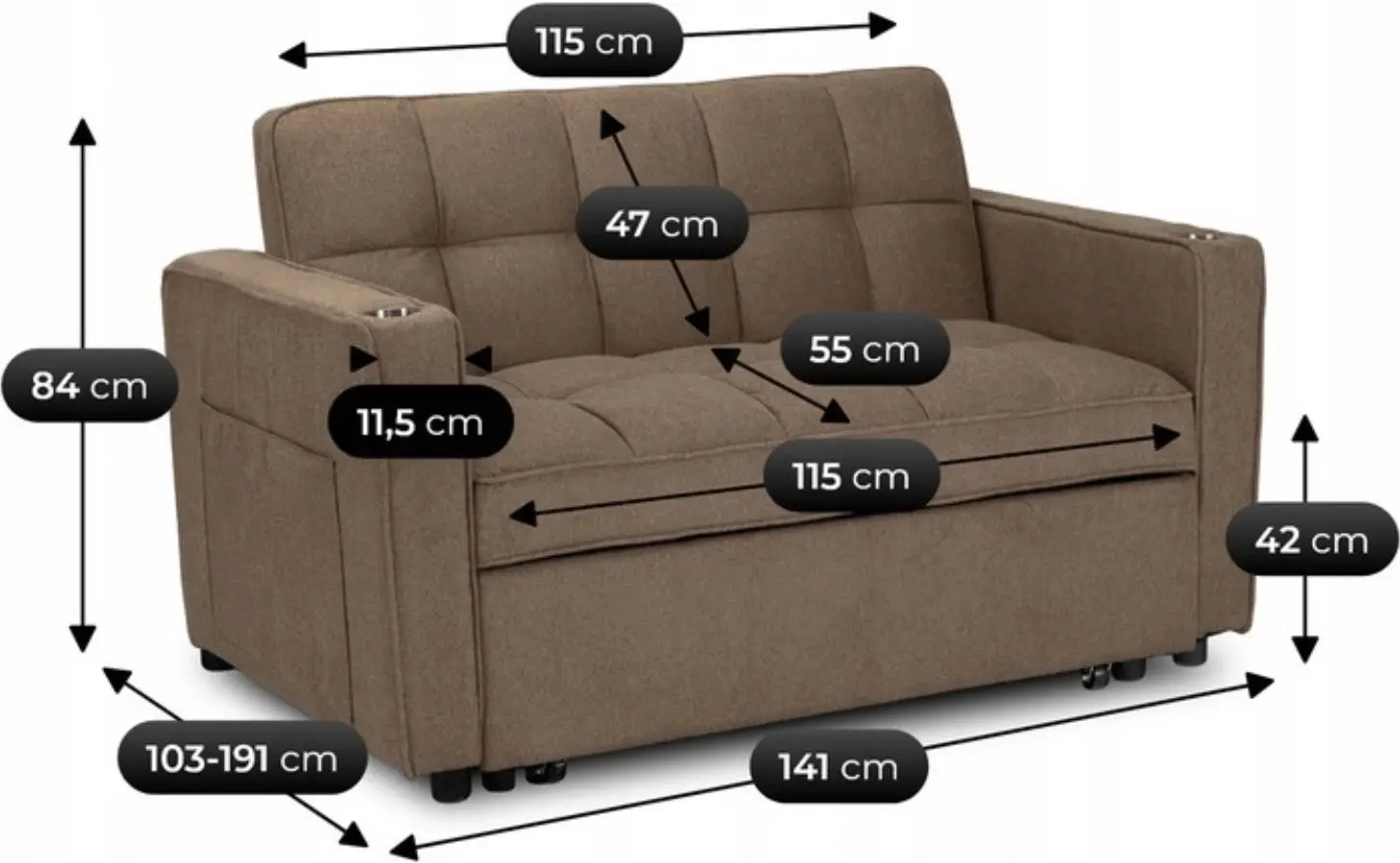 Fotoliu Mebel Elite Aster (Brown) - 10