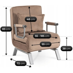 Кресло Mebel Elite Bart Velour (Beige) Thumb
