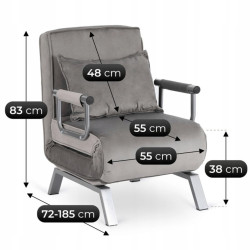 Кресло Mebel Elite Bart Velour (Grey) Thumb