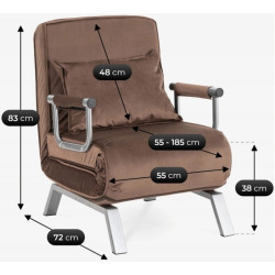 Fotoliu Mebel Elite Bart Velvet (Brown) Thumb