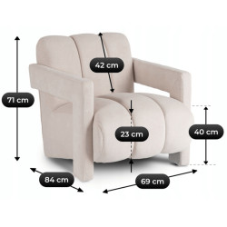 Fotoliu Mebel Elite Bender (Cream) Thumb